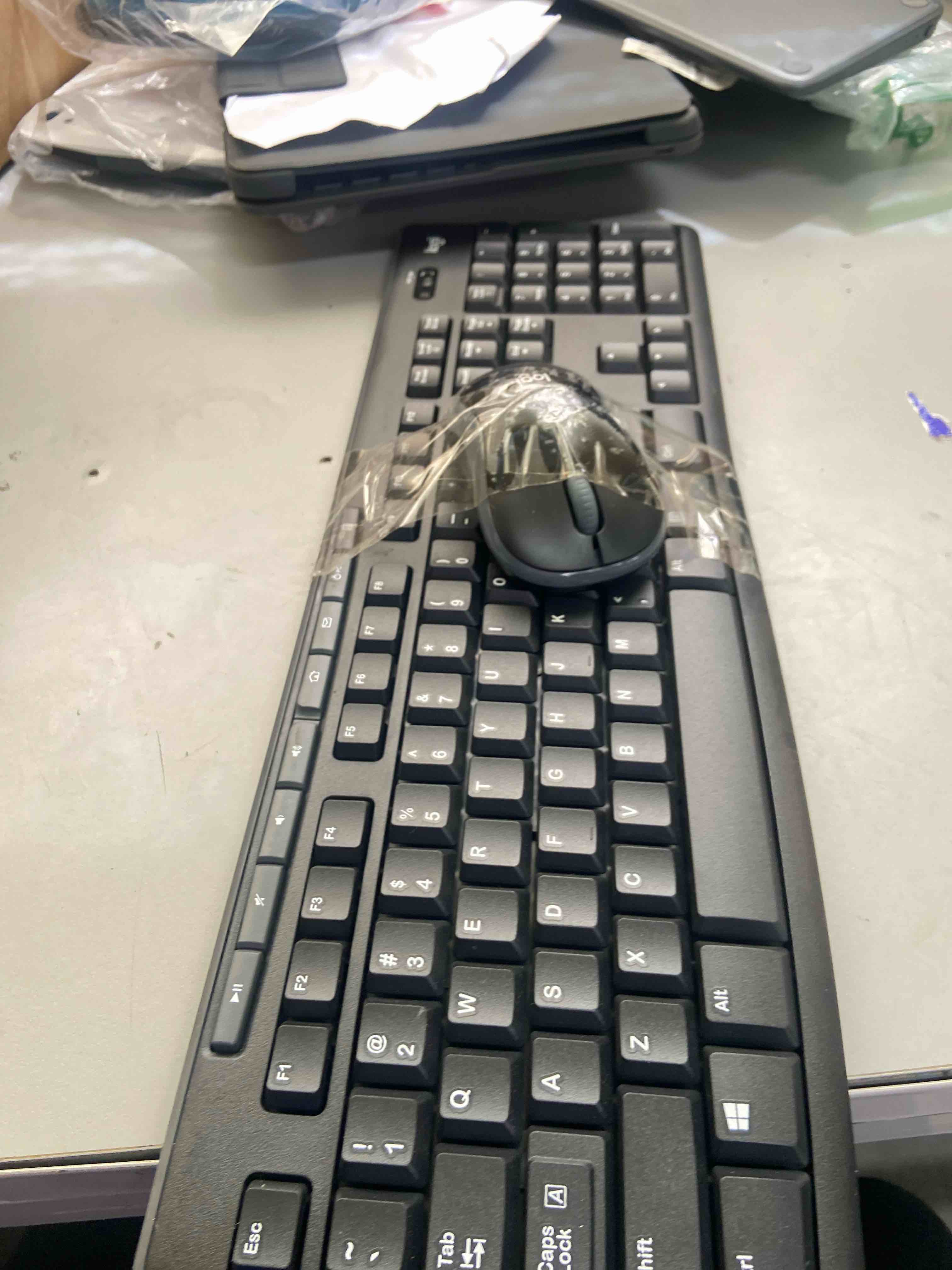 Condition photo showing Good Condition for logitech mk270 wireless keyboard and mouse combo for windows, 2.4 ghz wireless, compact mouse, 8 multimedia and shortcut keys, 2-year battery life, for pc, laptop - black black 1 pack combo