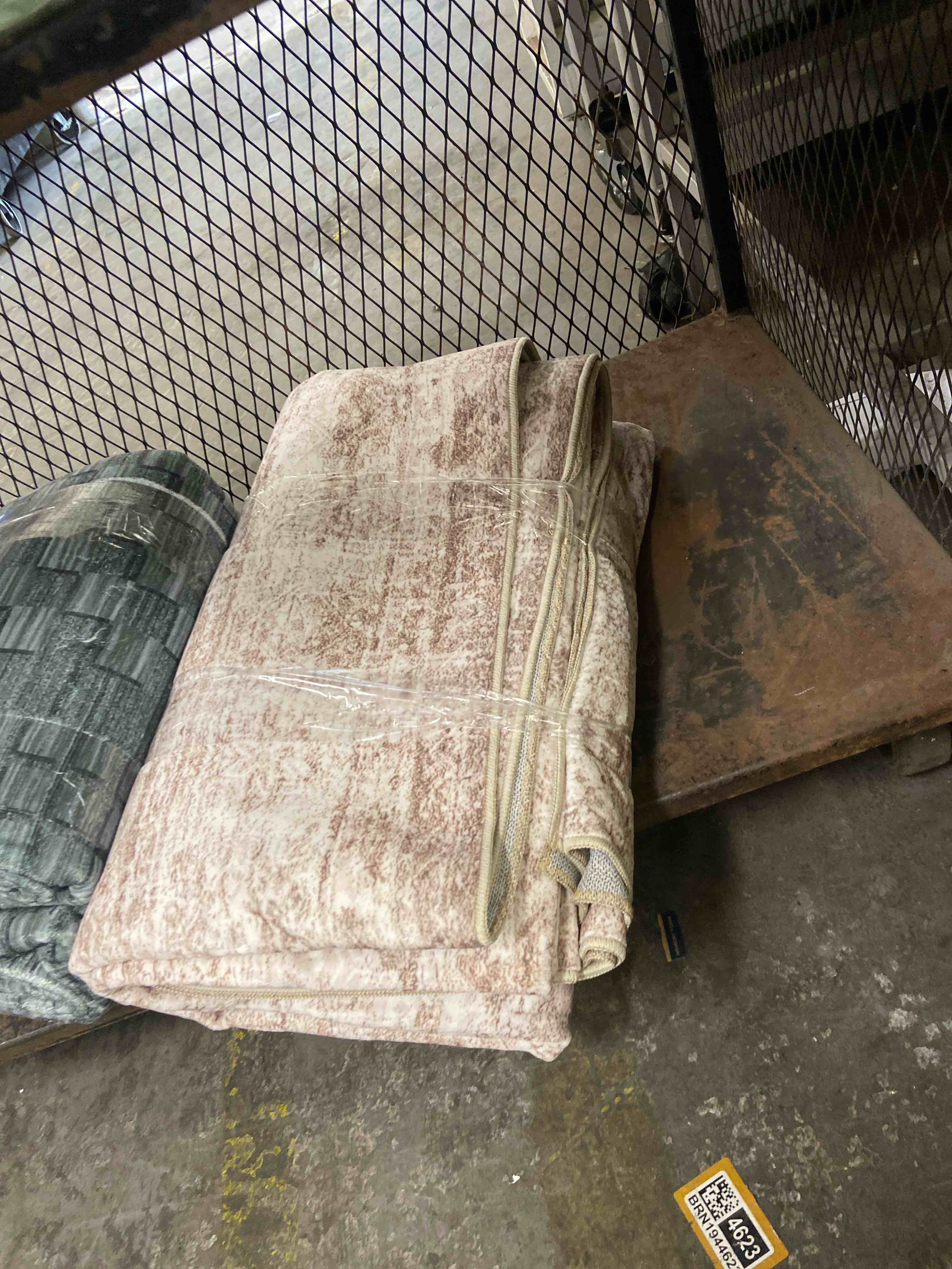 Condition photo showing Good Condition for area rug 8x10 washable rug, vintage boho medallion rugs non-slip soft low pile large distressed rug indoor retro carpet for living room bedroom dining room home office (brown, 8'x10') brown 8' x 10' (rectangular)