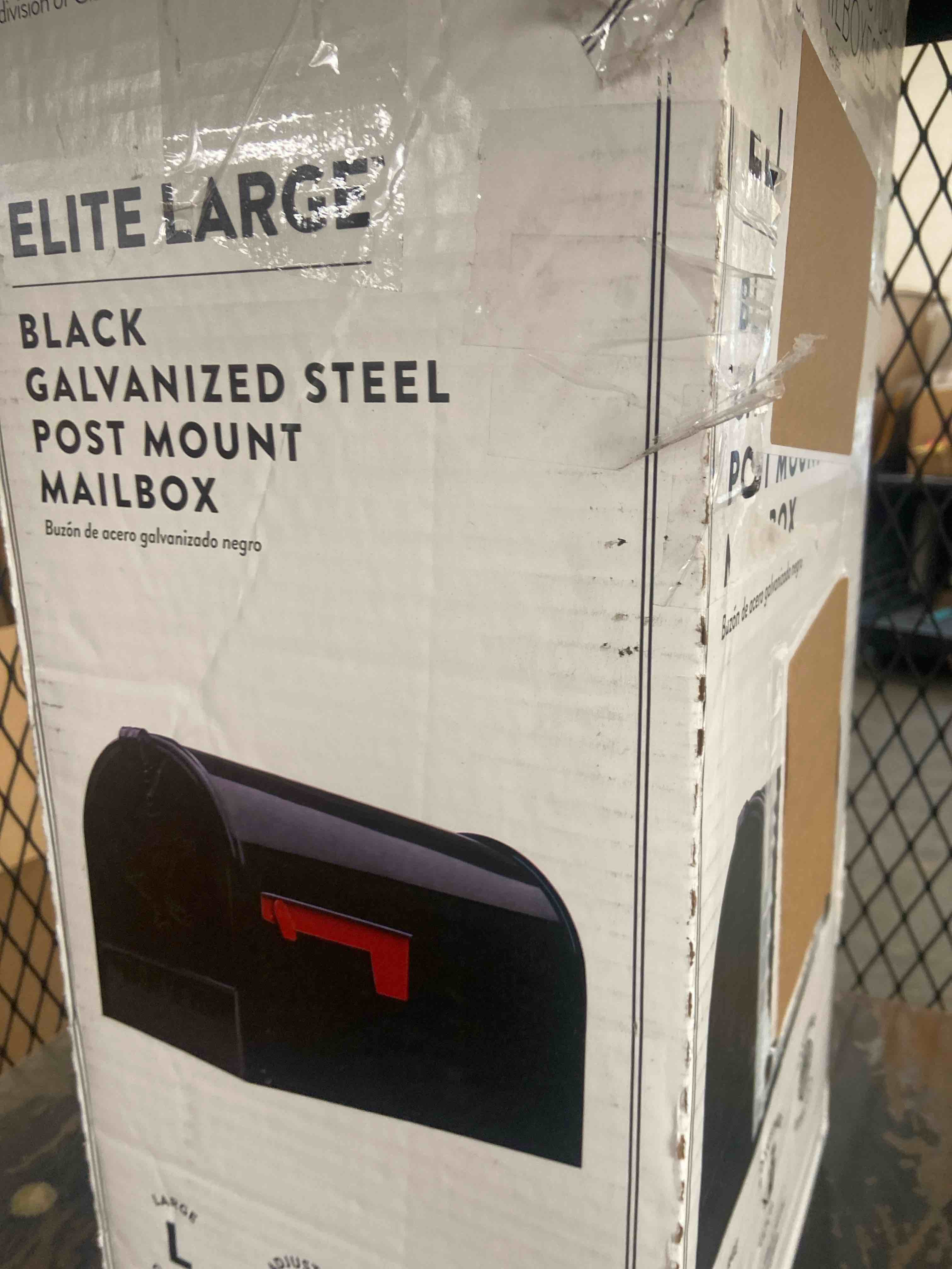Condition photo showing New/Like New for architectural mailboxes elite large steel post mount mailbox black e1600bam