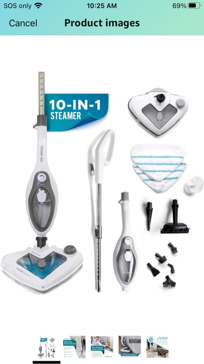 Steam and Go 10-in-1 Steam Mop - Floor Steamer with Detergent Chamber and Detachable Handle for Tile Grout, Clothes, Furniture, Hardwood, Upholstery, & Carpet, Handheld Steam Cleaner for Home Use