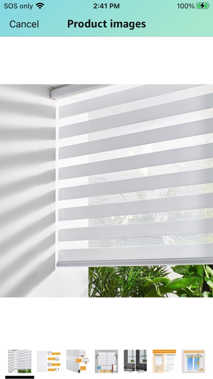 Persilux Cordless Zebra Blinds for Windows Free-Stop Roller Windows Shades (24" W X 72" H, White) Dual Layer Light Control for Day and Night, Light Filtering Sheer Shades for Home, Easy to Install