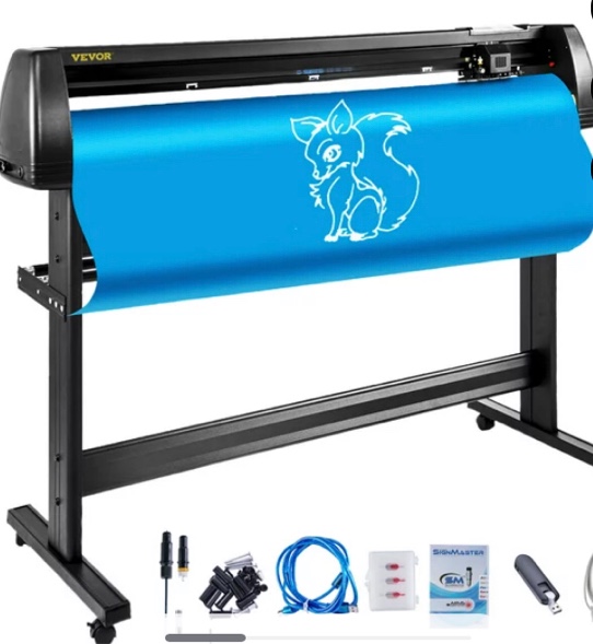VEVOR 53 inch Vinyl Cutter,1350mm Cutting Plotter,LCD Display Vinyl Cutter Plotter Vinyl Plotter Cutter Machine Signmaster Software Sign Making Machine with Stand