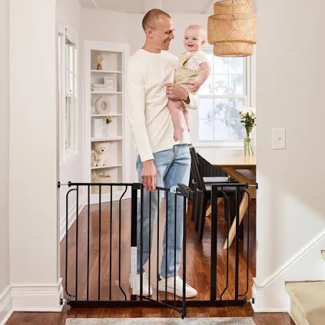 Regalo Easy Step 49-Inch Extra Wide Baby Gate, Includes 4-Inch and 12-Inch Extension Kit, Pressure Mount Kit and 4 Pack of Wall Mount Kit, 4 Count (Pack of 1)