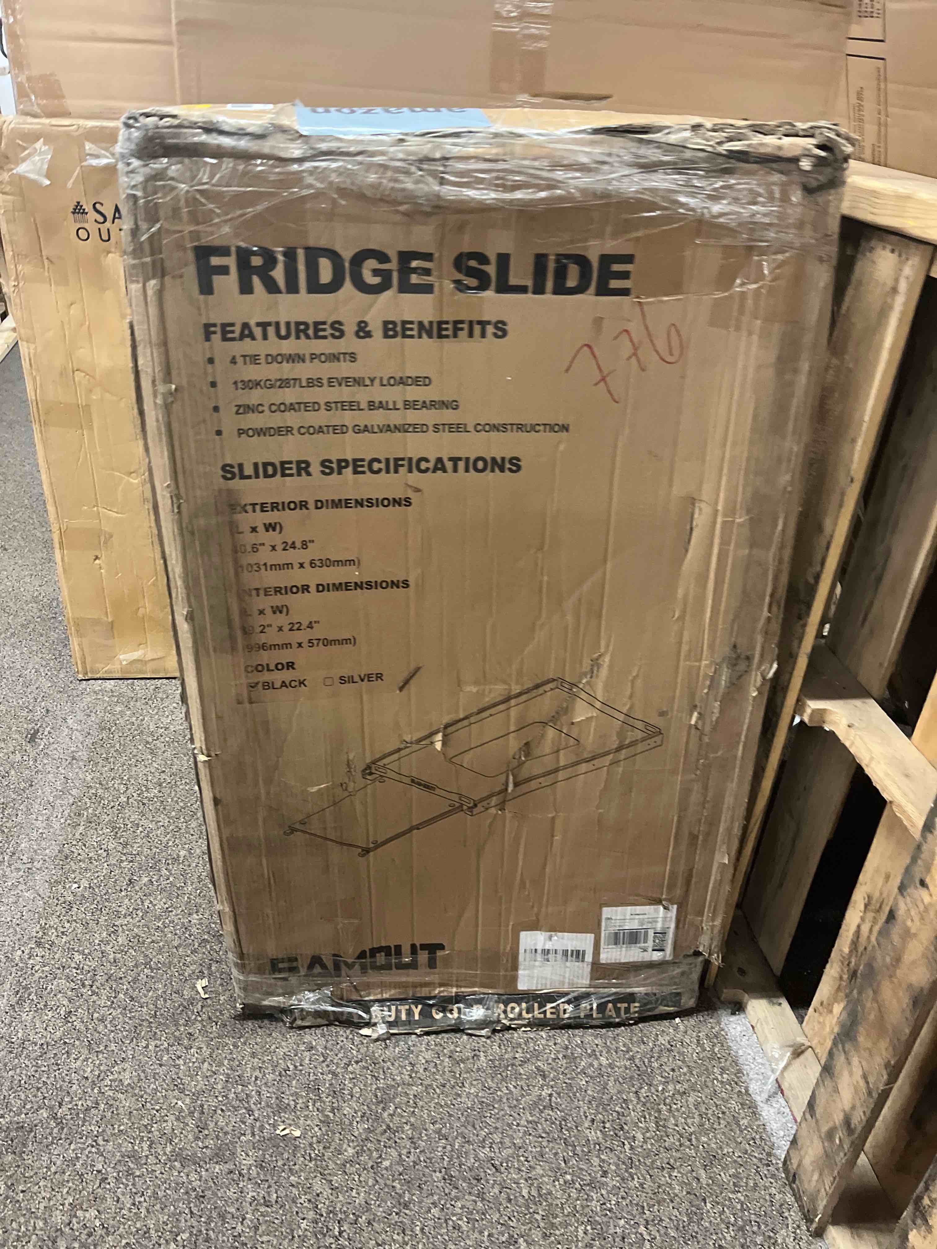 SAMOUT Fridge Slide (Inner 39.2 x 22.4in) Vehicle Refridgerator Freezer