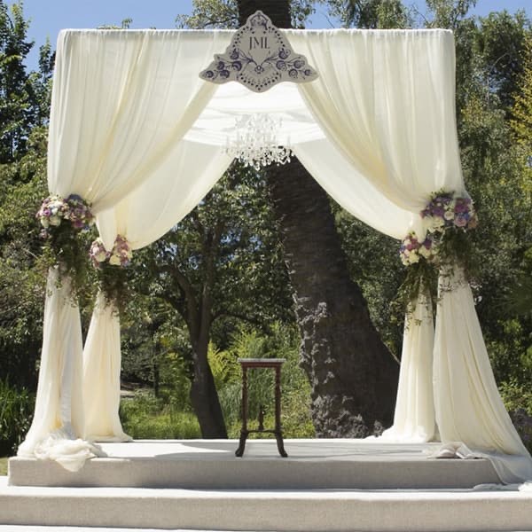 10ft Heavy Duty Wedding Ceremony Canopy Backdrop Stand Kit Adjustable