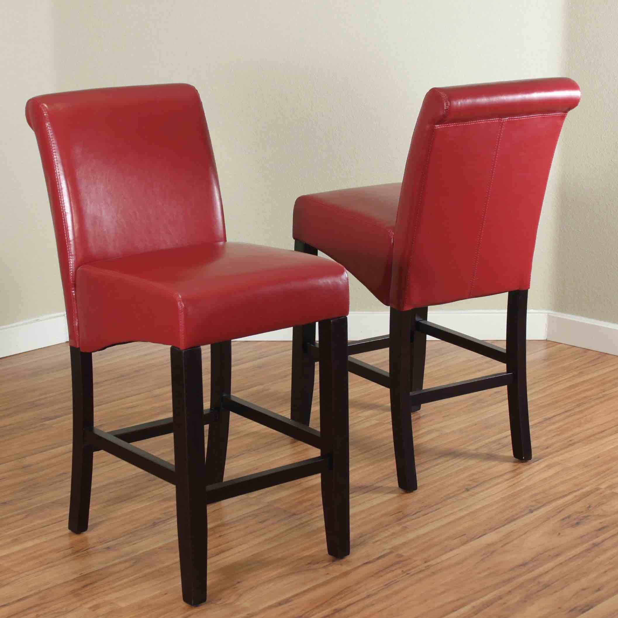 Milan Faux Leather Counter Stools (Set of 2