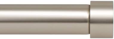 Ivilon Drapery Window Curtain Rod - End Cap Style Design 1 Inch Pole. 72 to 144 Inch Color ivory finish