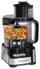 Hamilton Beach 12-Cup Stack & Snap Food Processor & Vegetable Chopper  Black (70725A)