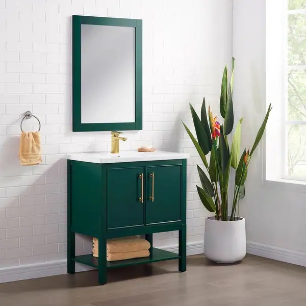 Sudio Design Bathroom Vanity Taylor Collection - 30" Single Sink - Forest Green