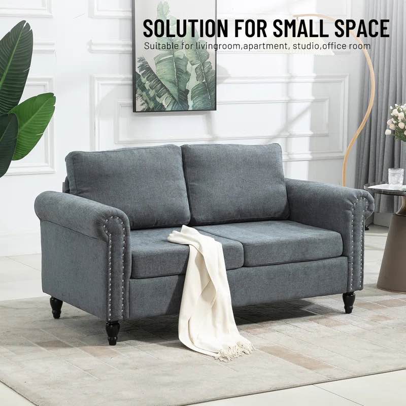57'' Rolled Arm Loveseat