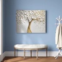 Arunveer White Orchid Tree Garden of Branches VII - Print on Canvas