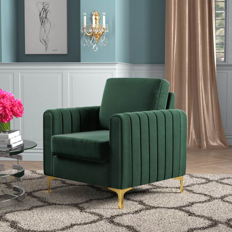 Cedarpoint Upholstered Velvet Club Chair