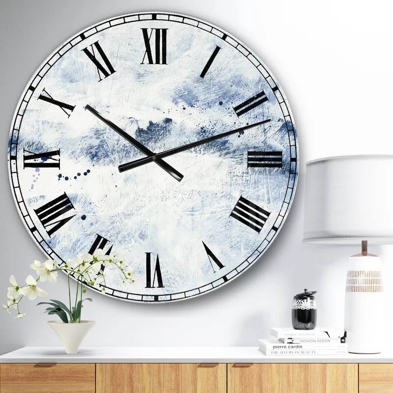 Blue Wipe Out - Farmhouse Wall Clock