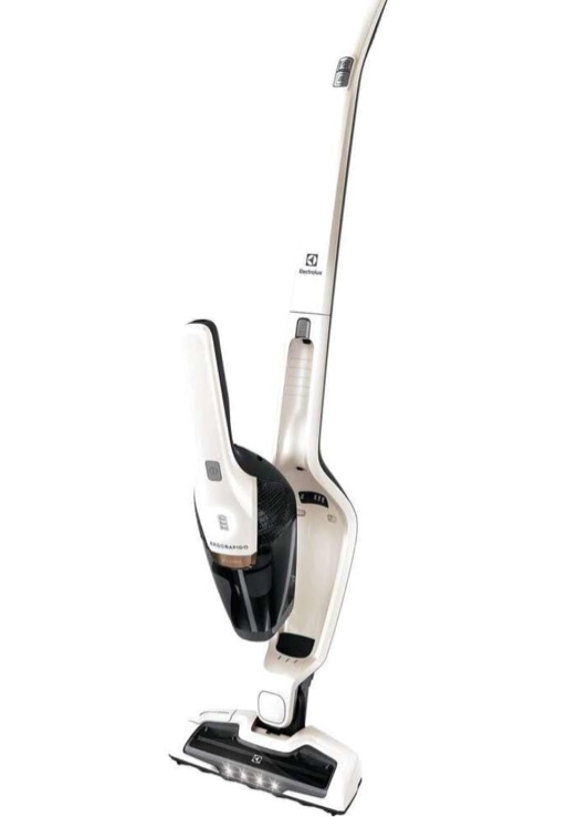 Electrolux Ergorapido Stick Vacuum Cleaner, Lightweight Cordless Vacuum with LED Nozzle Lights and Turbo Battery Power, for Carpets and Hard Floors, in Satin White