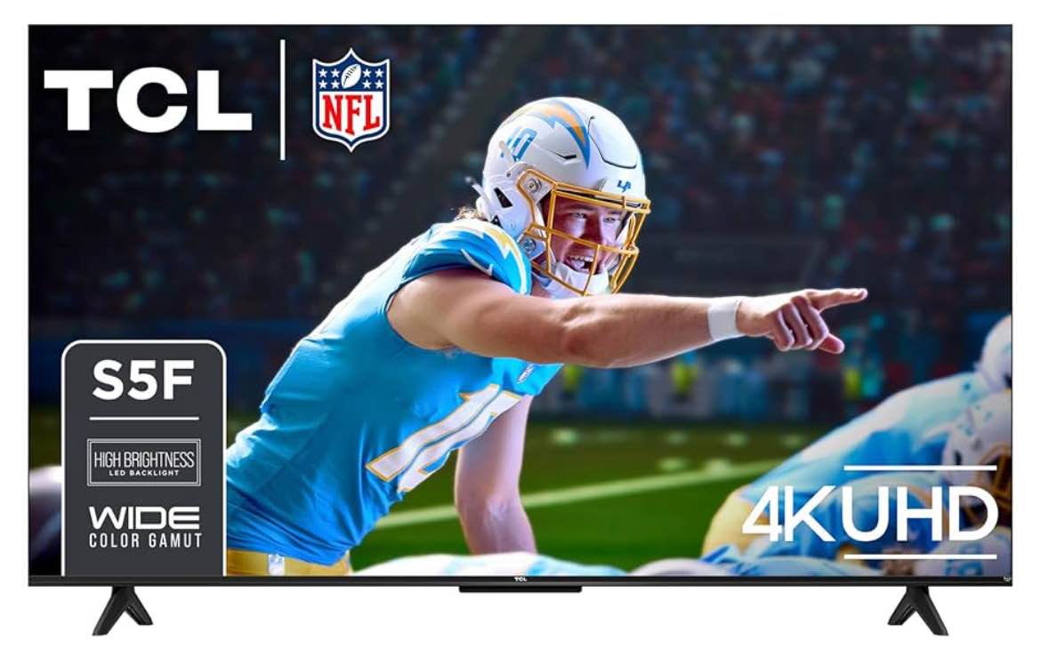 TCL 50-Inch Class S5 UHD 4K LED Smart TV with Fire TV (50S551F, 2024 Model), Dolby Vision, HDR PRO+, Dolby Atmos, Alexa Built-in with Voice Remote, Streaming Television