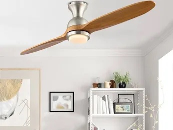 52" Gattis 2 - Blade Flush Mount LED Ceiling Fan with Remote Control and Light Kit