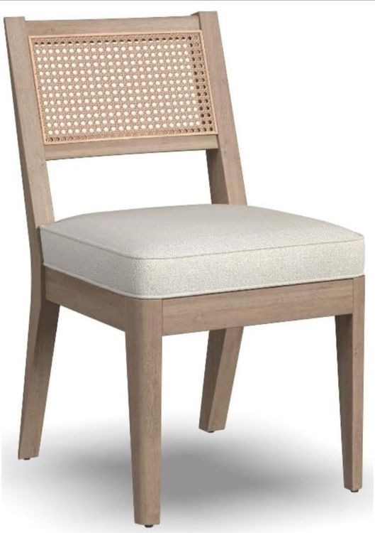 Pemberly Row 19" Mid-Century Wood Dining Armless Chair in Brown