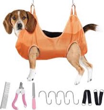 BAOSADI 10 in 1 Pet Grooming Hammock Harness with Nail Clippers/Nail Trimmers/Comb, Breathable Cat & Dog Grooming Sling Hammock Restraint Bag Holder for Nail Trimming/Clipping