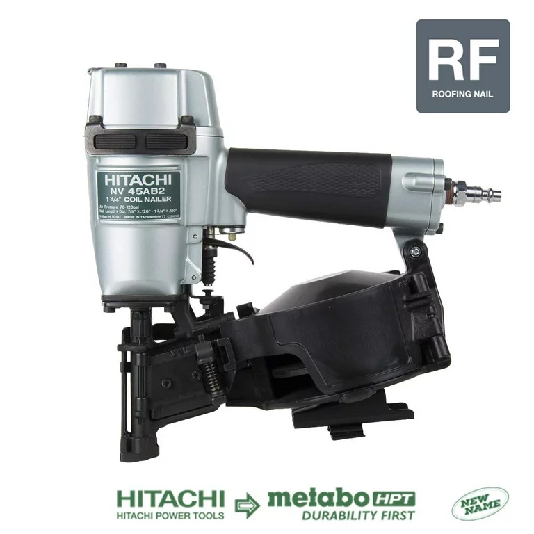 Hitachi NV45AB2 7/8-Inch to 1-3/4-Inch Coil Roofing Nailer Side Load Discontinued by the Manufacturer