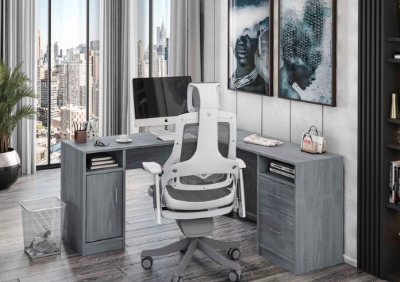 Techni Mobili Functional L-Shaped Desk with Storage- INCOMPLETE, DRAWER PARTS ONLY