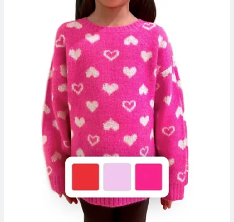 XS KIDS Vinci Camuto women's valentines sweater