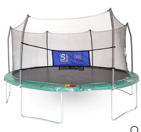 16' Oval Trampoline with Toss Game - Green