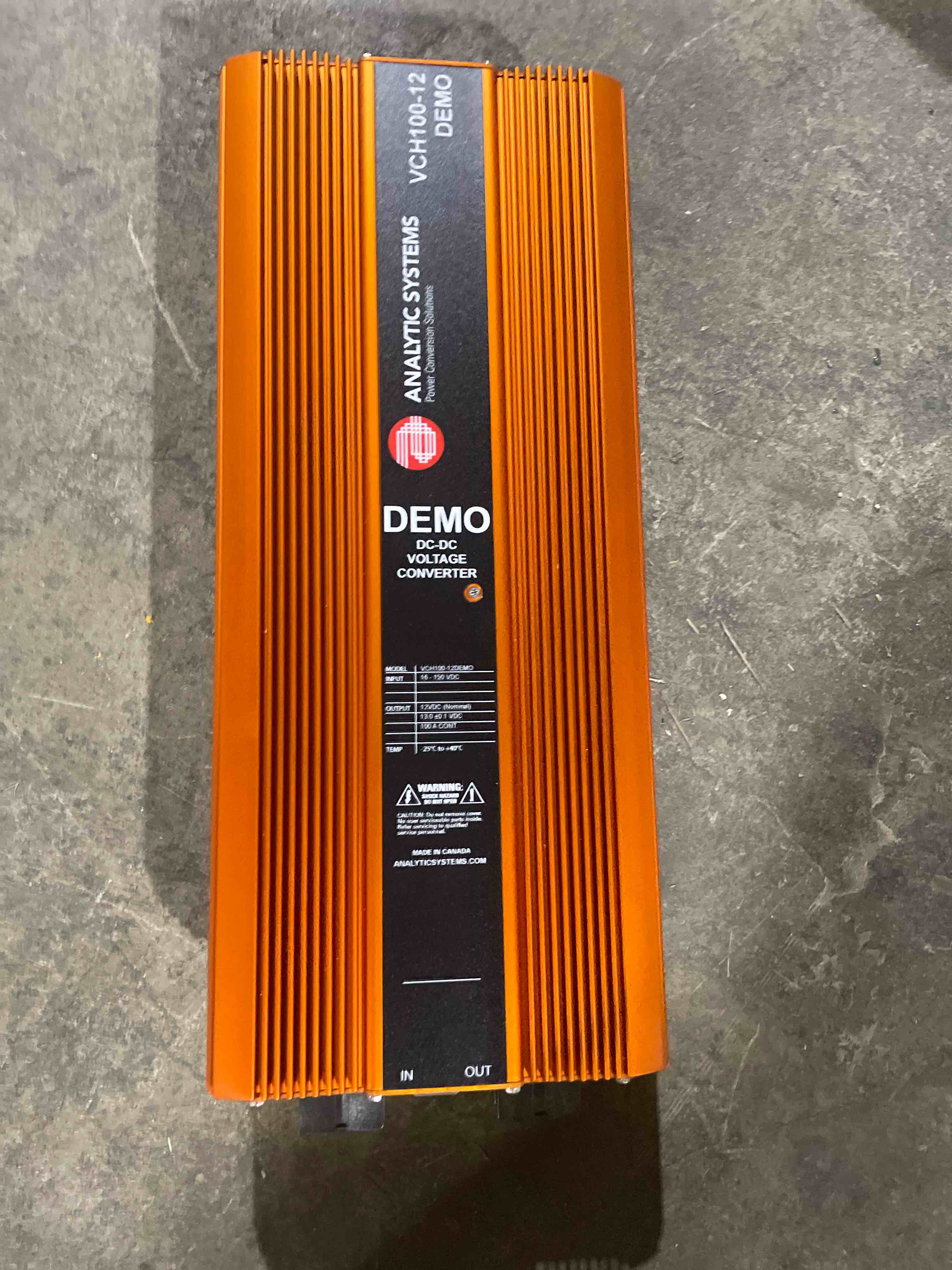 analytics systems voltage converter VCH100-12 DEMO 