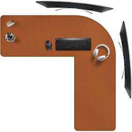 Zoresyn L Shaped Leather Desk Pad
