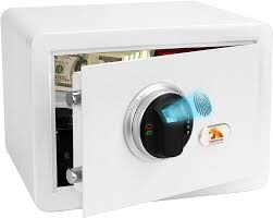 Tigerking Fingerprint Security Digital Safe Box White  