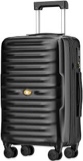 MGOB Carry On Luggage 22x14x9 Airline Approved, PC Hard Suitcases with Spinner Wheels, Lightweight Luggage, TSA Approved, 20 Inch Carry-On, Black