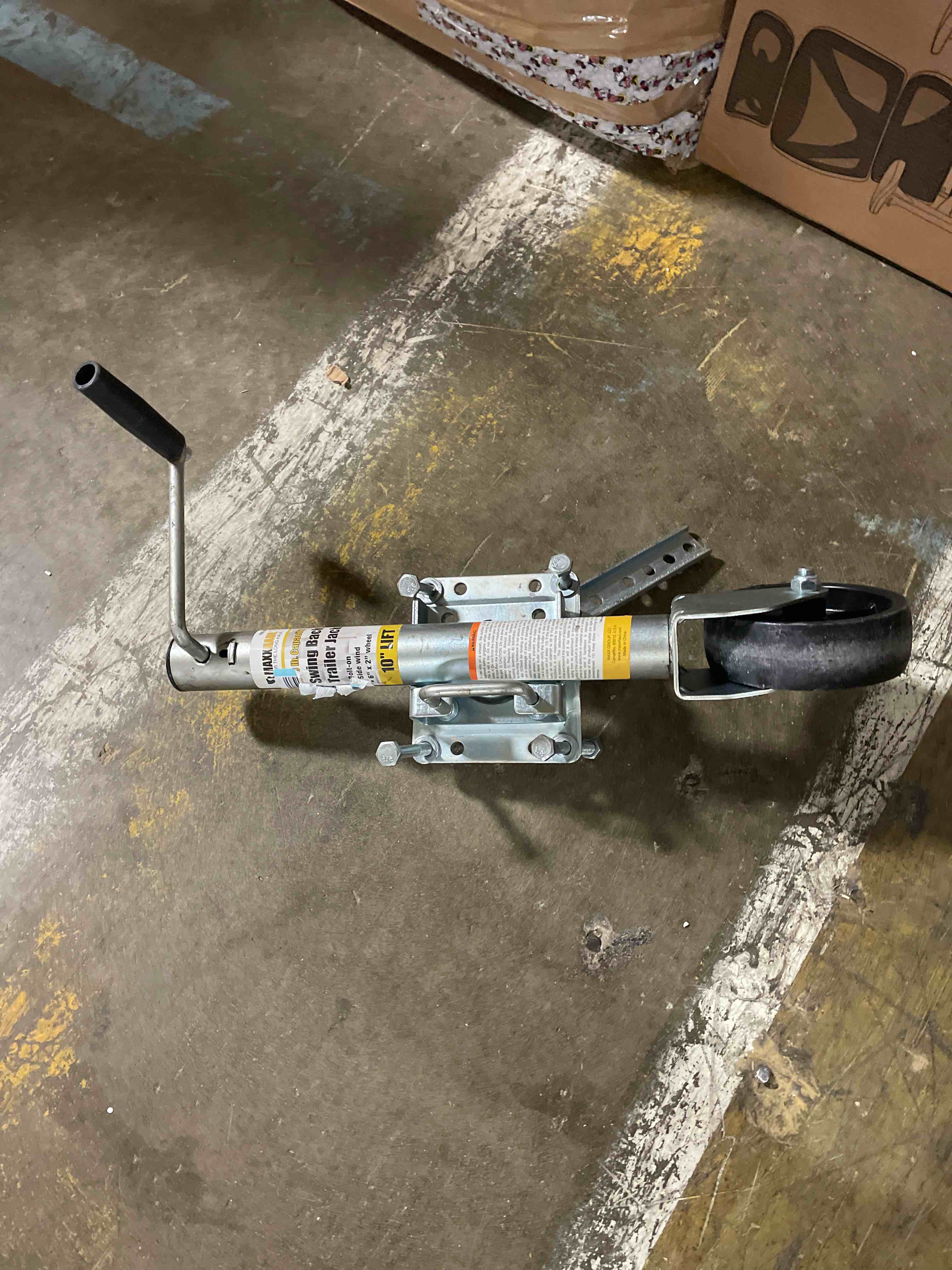 MaxxHaul 70148 10" Lift Swing Back Trailer Jack with Single Wheel1000