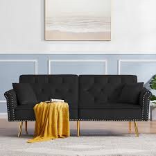 Black Velvet Loveseat 
