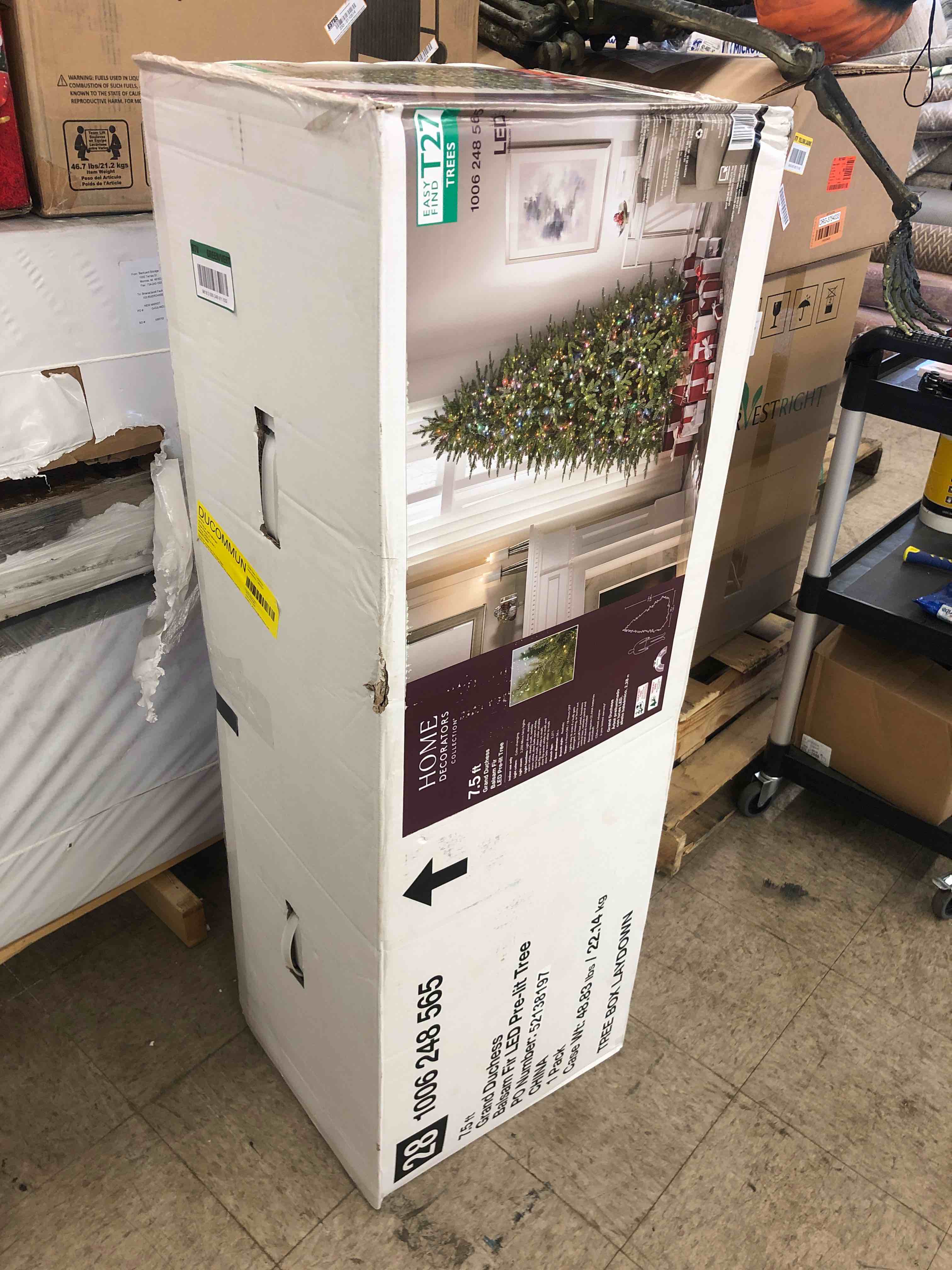 Home Accents Home Depot Full 7.5 Ft. Grand Duchess Balsam Fir LED Pre