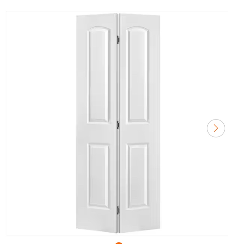 30" W x 80" H Roman 2 panel bifold interior door 