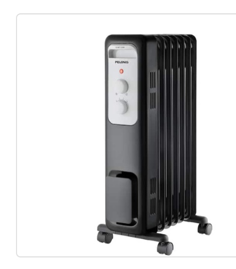 1,500-Watts Oil-Filled Radiant Electric Space Heater with Thermostat 