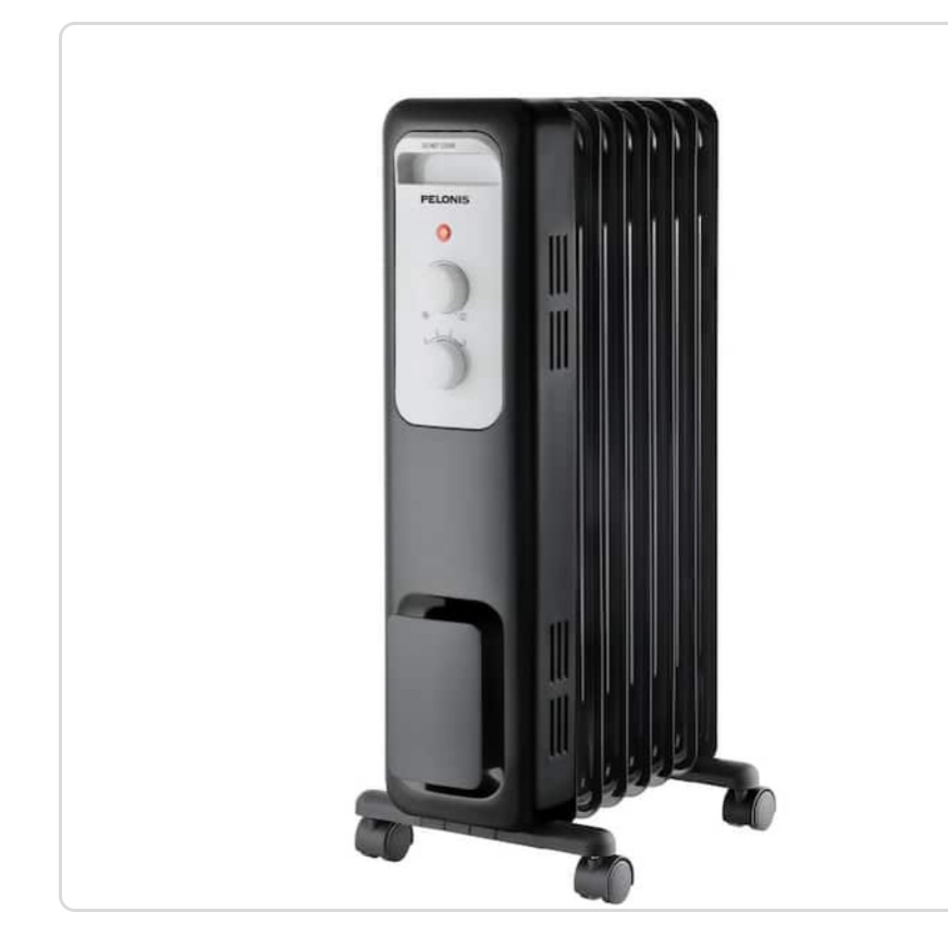 1500-Watts Oil-Filled Radiant Electric Space Heater with Thermostat
