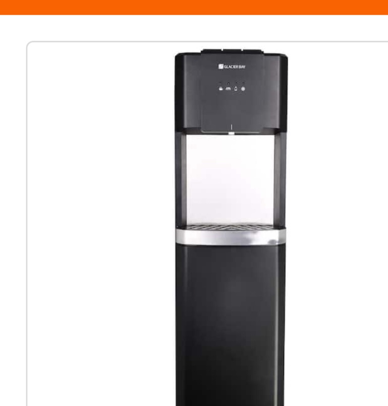Matte Black and Stainless Steel Bottom Loan Water Dispenser 
