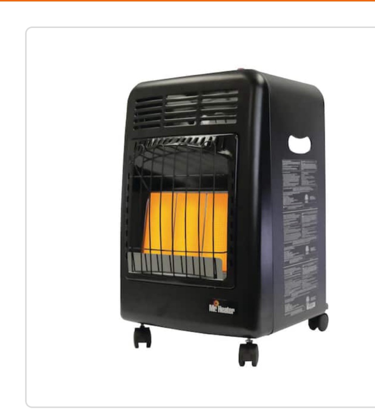 18,000 BTU Cabinet Propane Space Heater with Hose and Regulator 