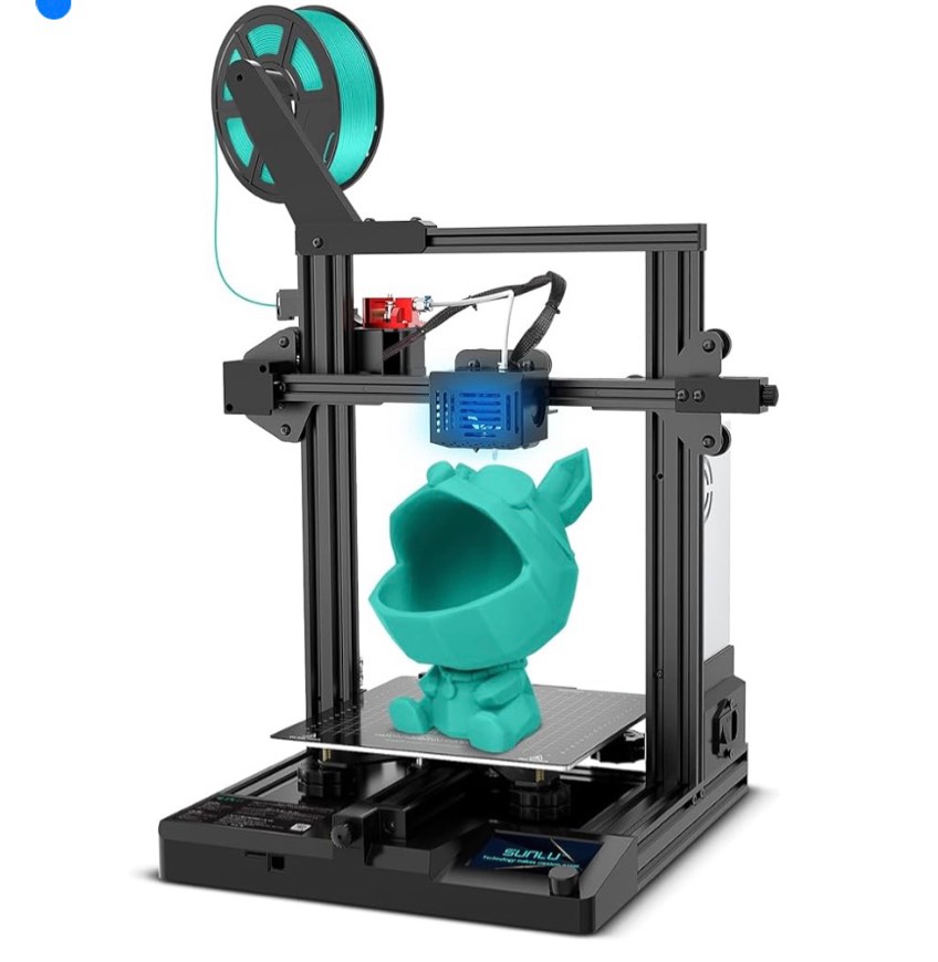 SUNLU T3 3D Printer, 250mm/s Fast Printing FDM 3D Printers with Clog Detection, XYZ-E Full Silent Motherboard, Auto Leveling, Removable Magnetic Platform, Print Size 8.66x8.66x9.84 inch, Terminator 3