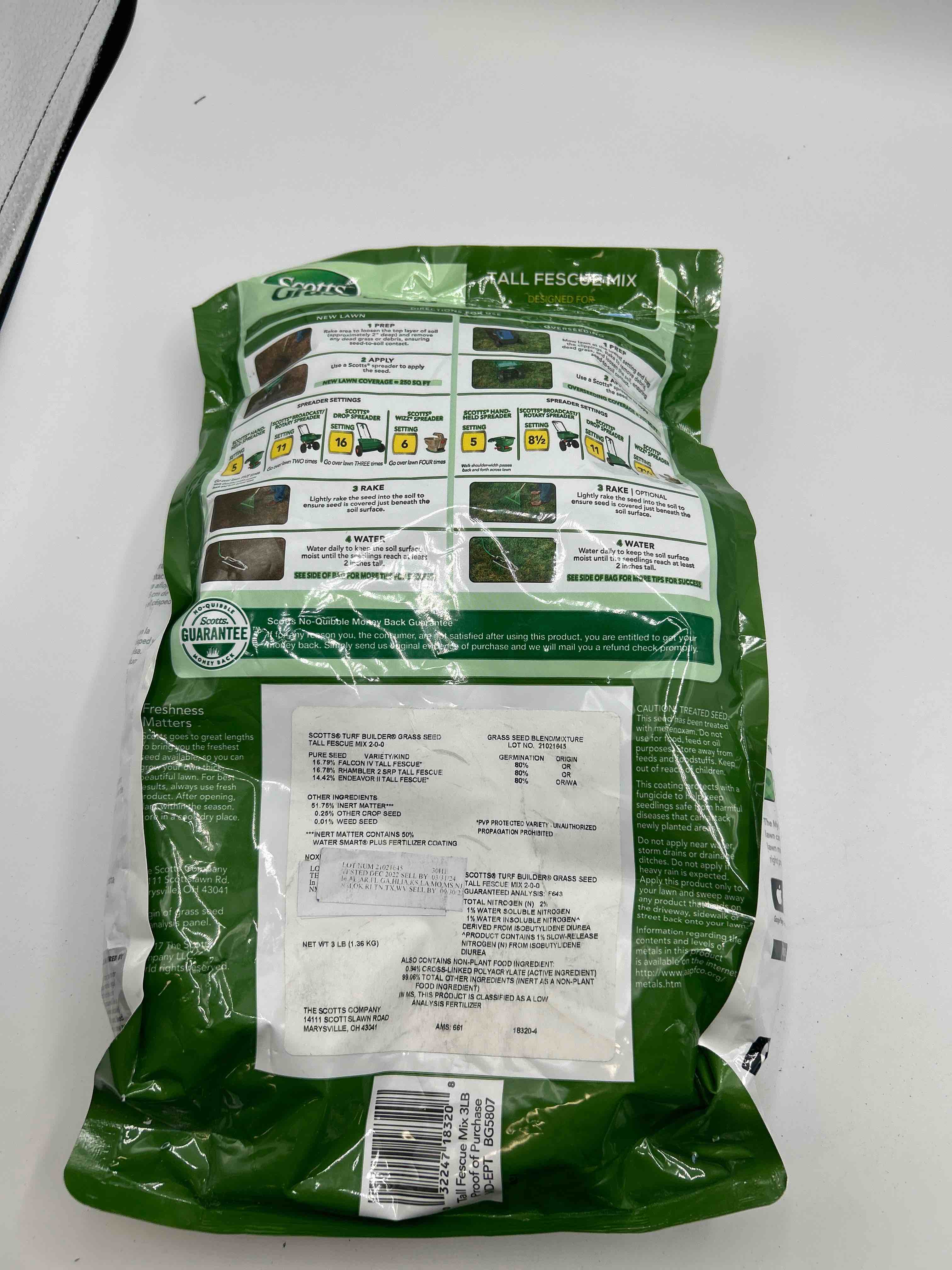 Scotts Turf Builder Grass Seed Tall Fescue Mix, Grows Deep Roots for a