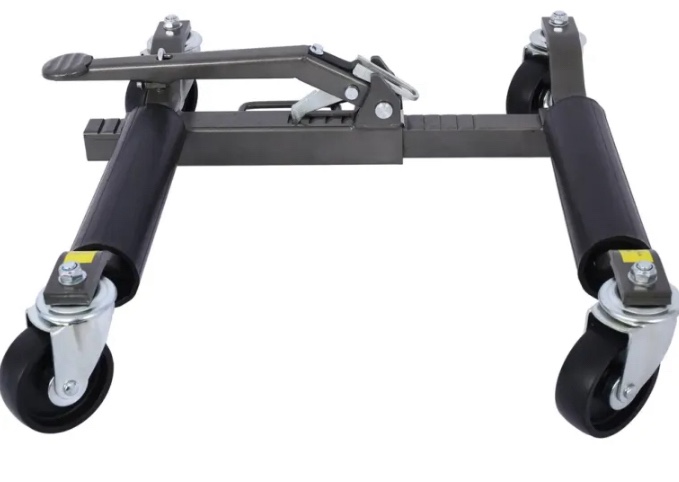 Car Wheel Dolly Set Hydraulic, Ratcheting Foot Pedal Lift, 1,500lbs