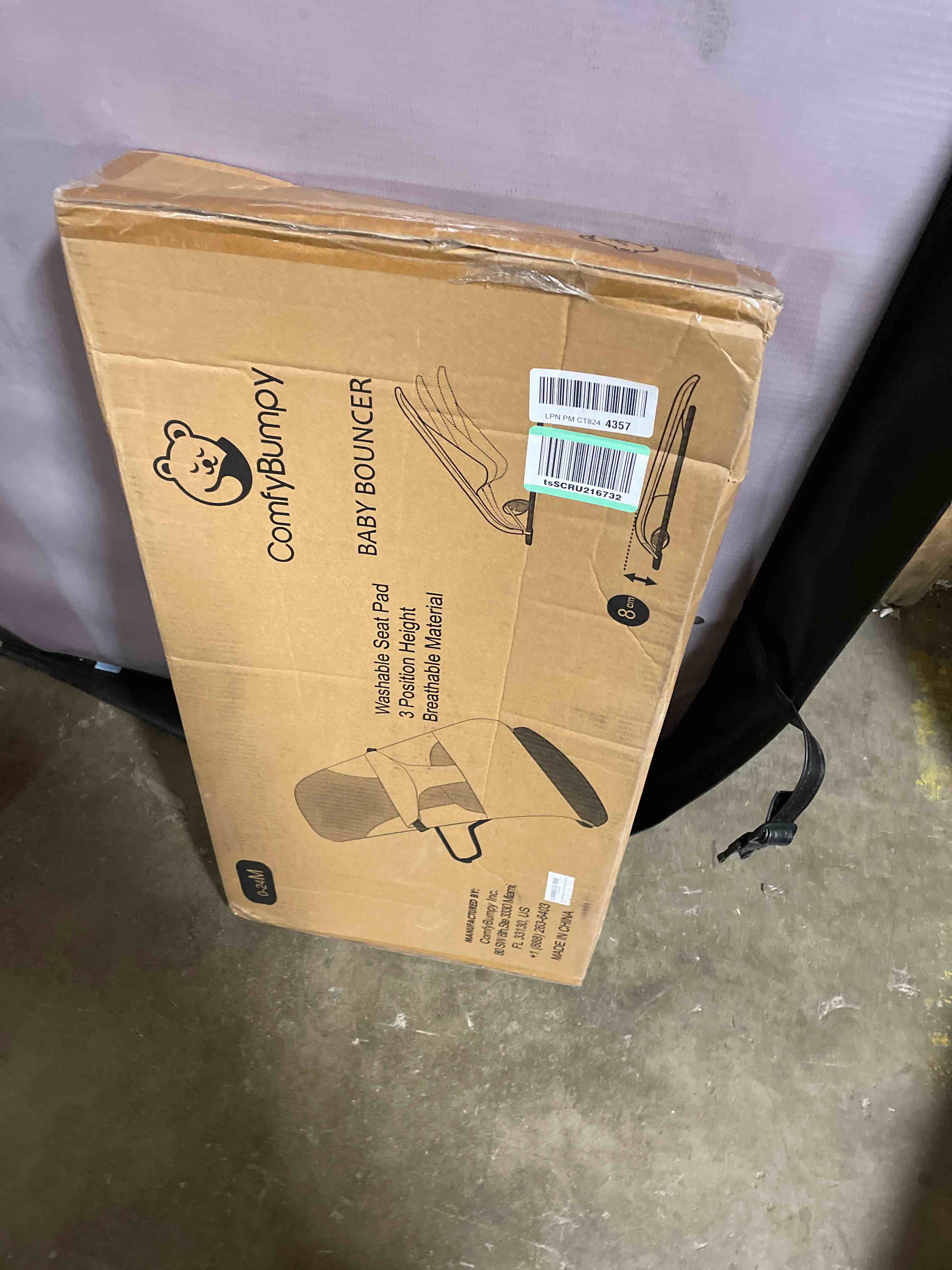 Ergonomic Baby Bouncer Seat Bonus Travel Carry Case Safe, Portable