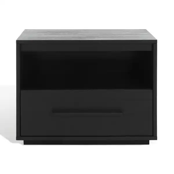 SAFAVIEH Couture Collection Poesy Black 1-Drawer Nightstand (Fully Assembled)