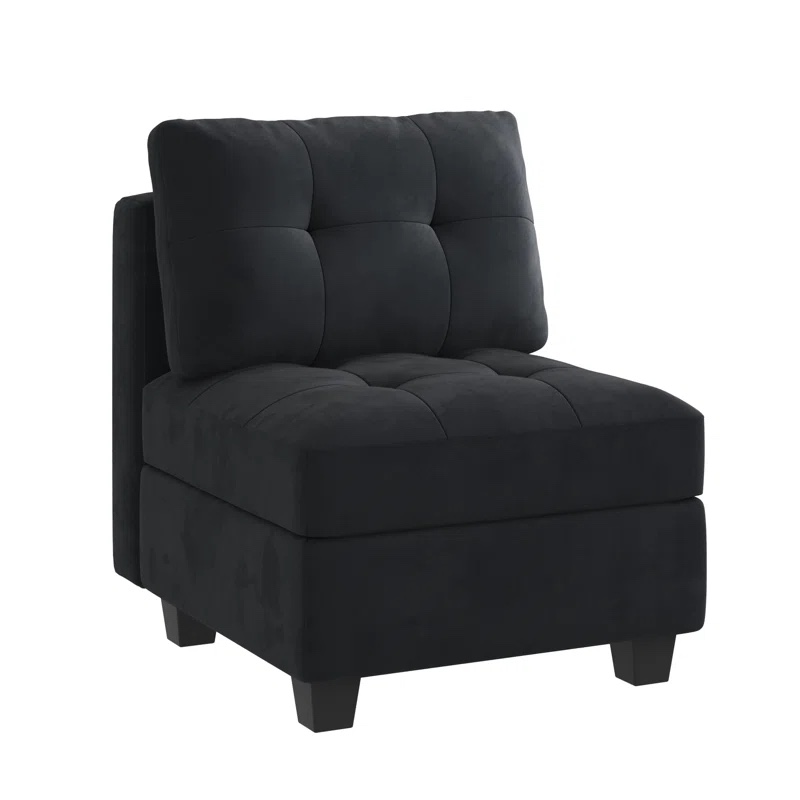 Velvet ottoman