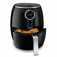 Gourmia GAF575 5-Quart Digital Air Fryer - No Oil Healthy Frying - 12 One-Touch Cooking Functions - Guided Cooking Prompts - Easy Clean-Up - Recipe Book Included