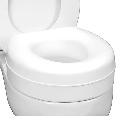 HealthSmart Toilet Seat Riser for Comfort and Elevation  Fits Most Toilets