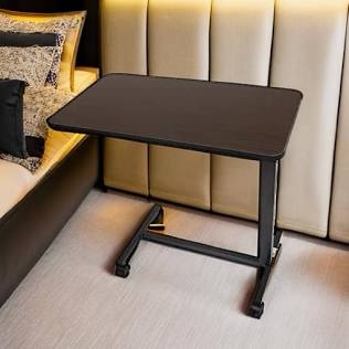 Carex Hospital Bed Table and Overbed Table - Laptop Table for Recliner, Bed, and Sofa - Computer Table for Bed and Hospital Bedside Table, Hospital Tray Table Adjustable with Wheels