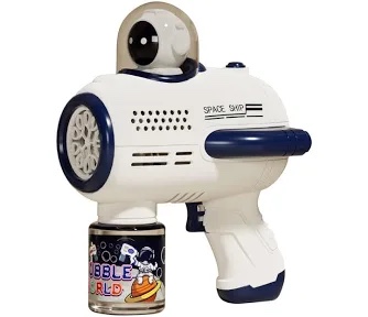 ETASTAY Bubble Gun, Space Bubble Machine for Kids, Bubble Blower with 10-Hole Wands & LED Light, Bubble Maker Bubble Blaster Include Bubble Solution, Boys Toys Gifts, for Birthday, Parties, Outdoor