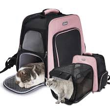 Cat Backpack Carrier, WHDPETS Expandable Pet Carrier Backpack for Cats Small Dogs Puppies Up to 17 Lbs, Cat Carrier Backpacks with Breathable Mesh for Travel Hiking Camping Outdoor