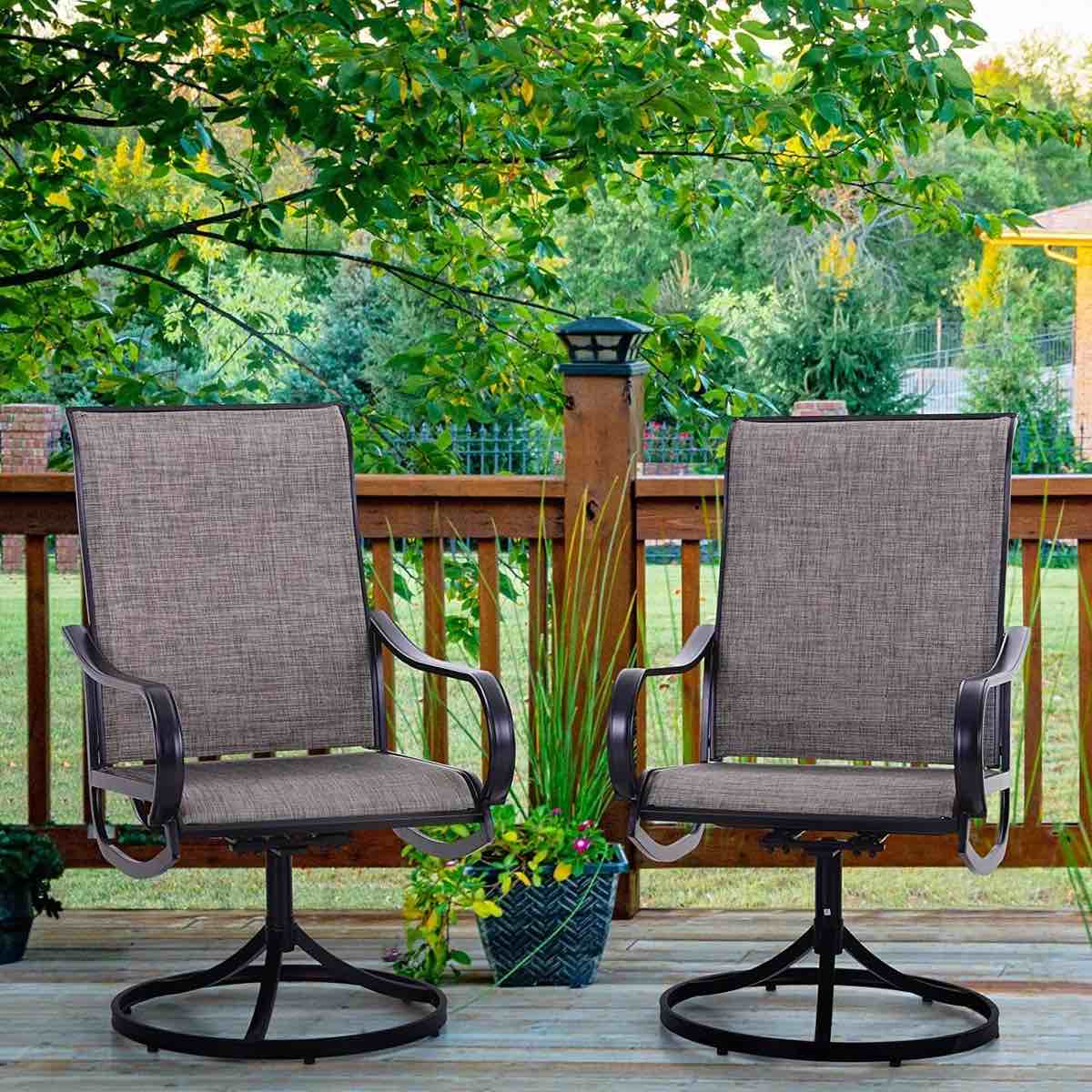 Outdoor Swivel Patio Chairs- 2 BOXES, 4 CHAIRS